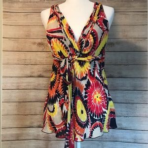 Trina Turk V-Neck Halter Top Size 8